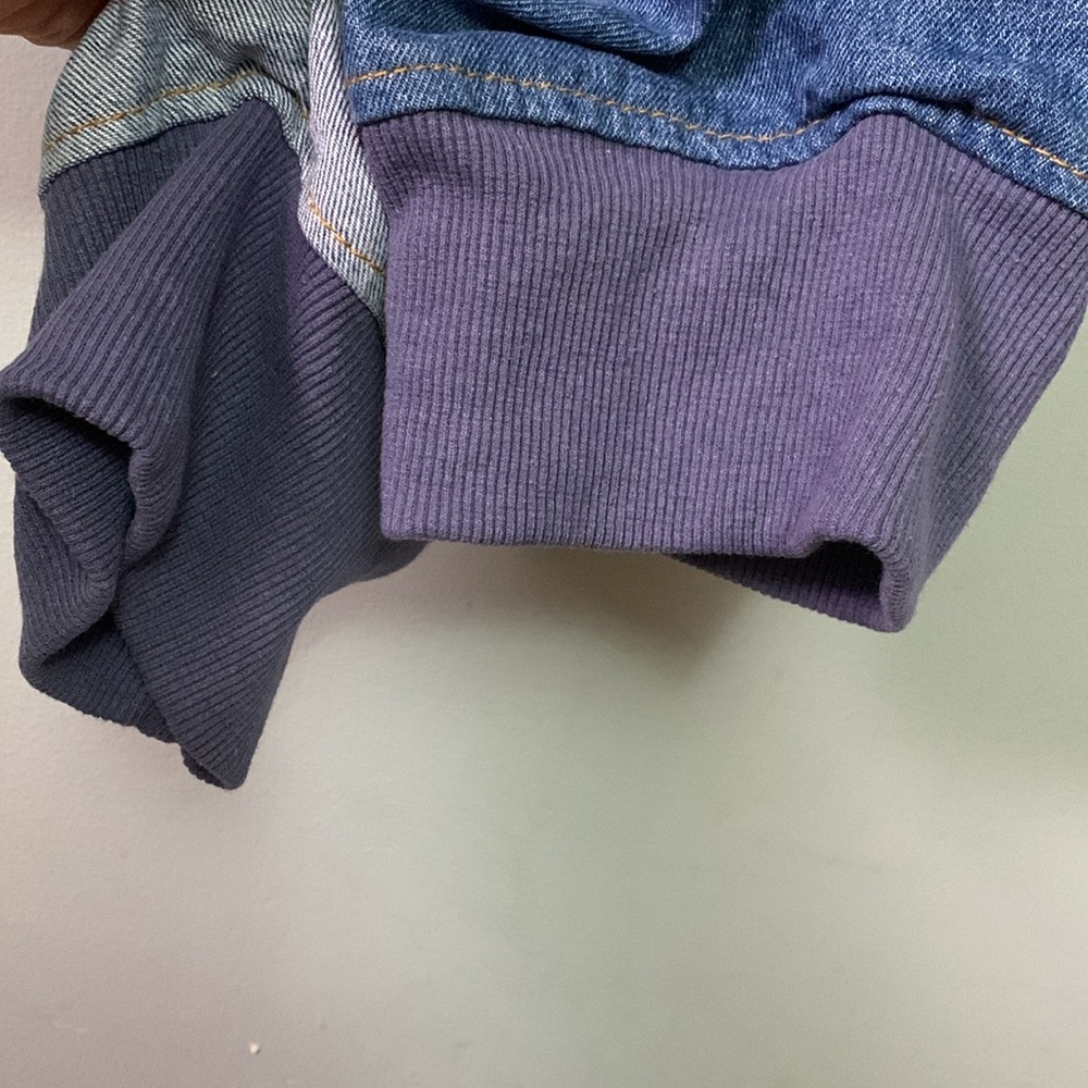 NWT AZALEA WANG ALL PATCHED UP PATCHWORKED  CROP DENIM JACKET - Picture 10 of 14